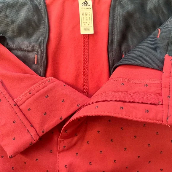 Adidas Dark Rose Pink Ultimate 365 Printed Golf Shorts with Pockets Size 32 - Picture 3 of 5